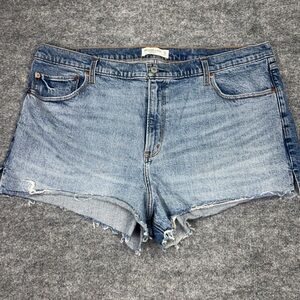 Abercrombie & Fitch Light Blue Jean Shorts High Rise